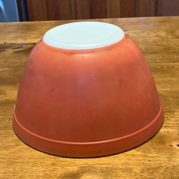 Vintage 1970s HTF Pyrex Earth Tones 400 CRS Burnt Orange/Rust 401-1 1/2 Pt Bowl - Picture 8 of 13